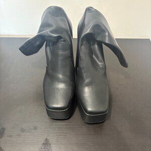 Windsor Smith Black Platform Sock Boots – Size 7 – Chunky Heel